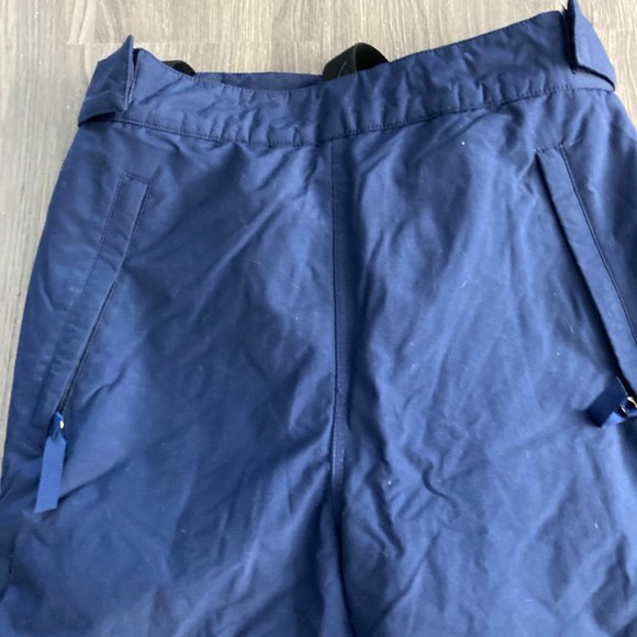 Patagonia Womens Snow Pants Bibs  Ski Pants Straps Blue Pink Lining Size 12 - Picture 4 of 7